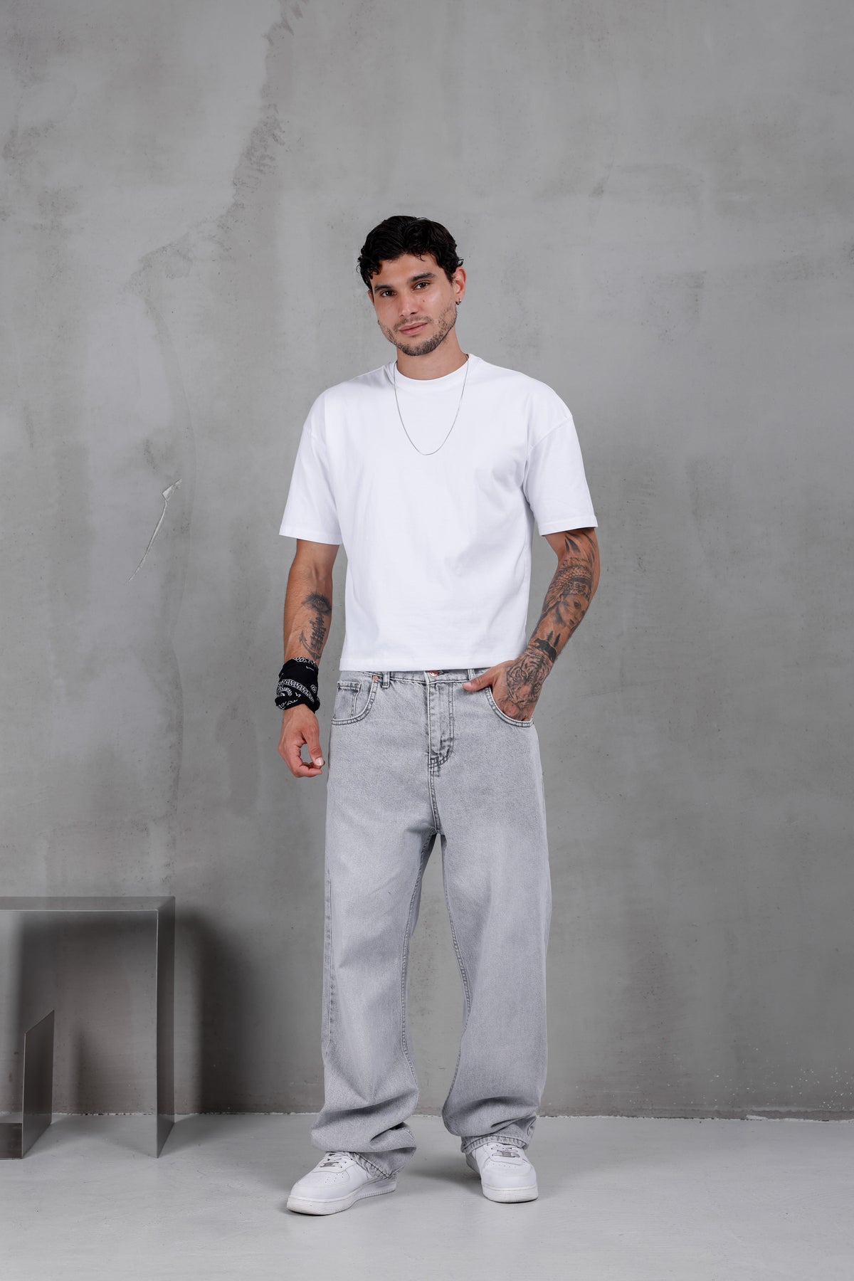 M15 Baggy Jean – Stone Grey