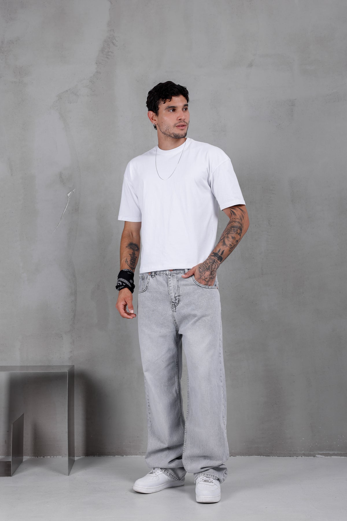 M15 Baggy Jean – Stone Grey