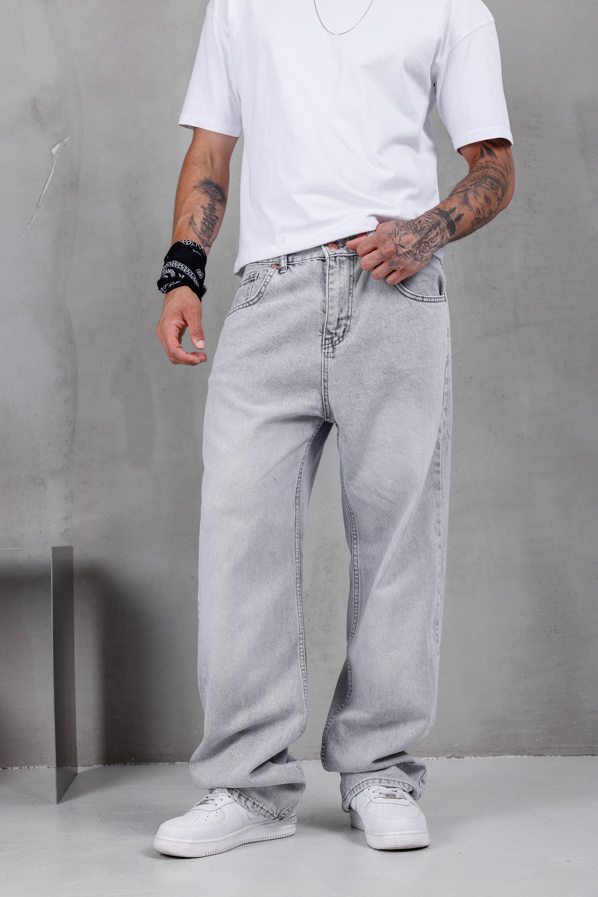 M15 Baggy Jean – Stone Grey