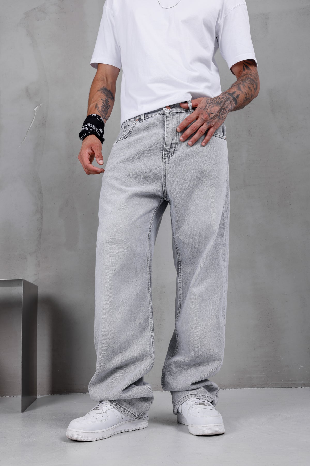 M15 Baggy Jean – Stone Grey