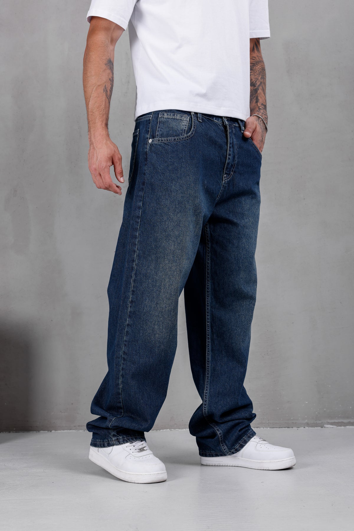 M10 Wide Baggy Jean – Deep Blue