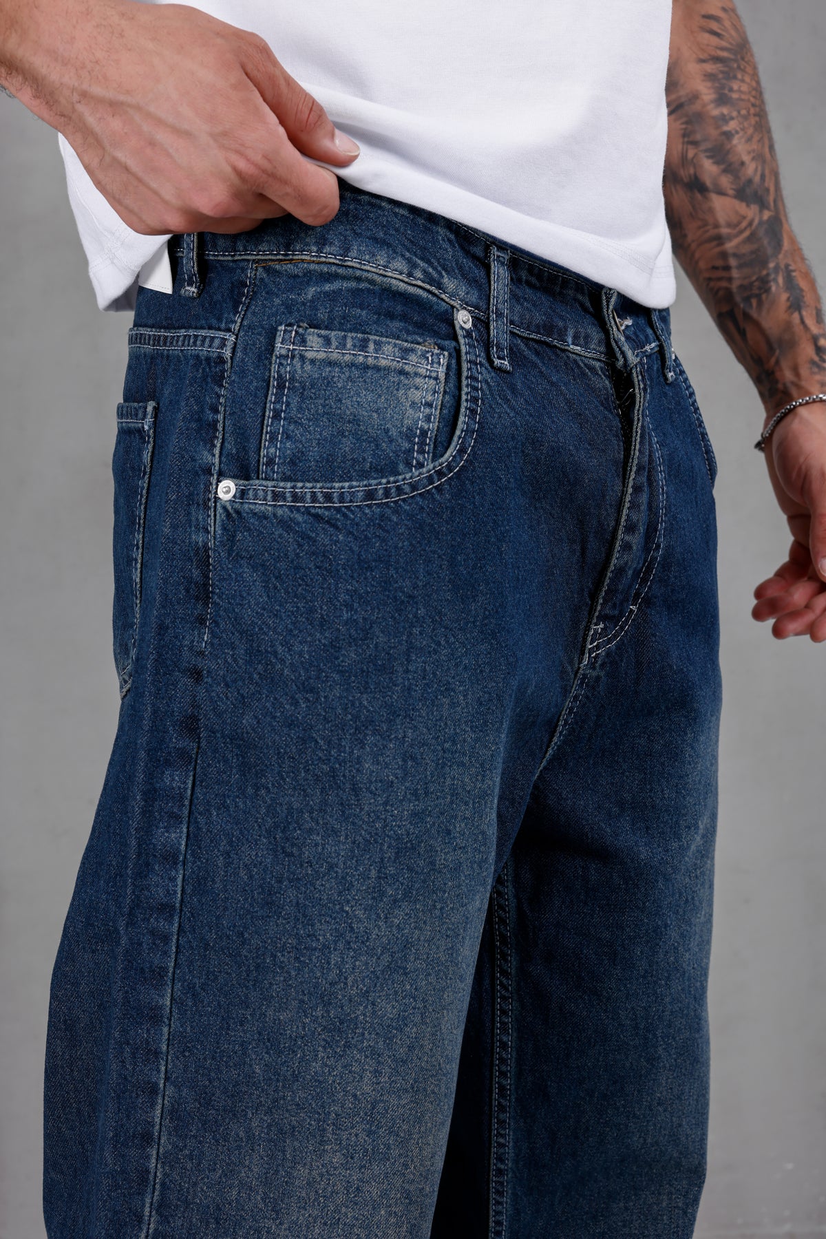 M10 Wide Baggy Jean – Deep Blue