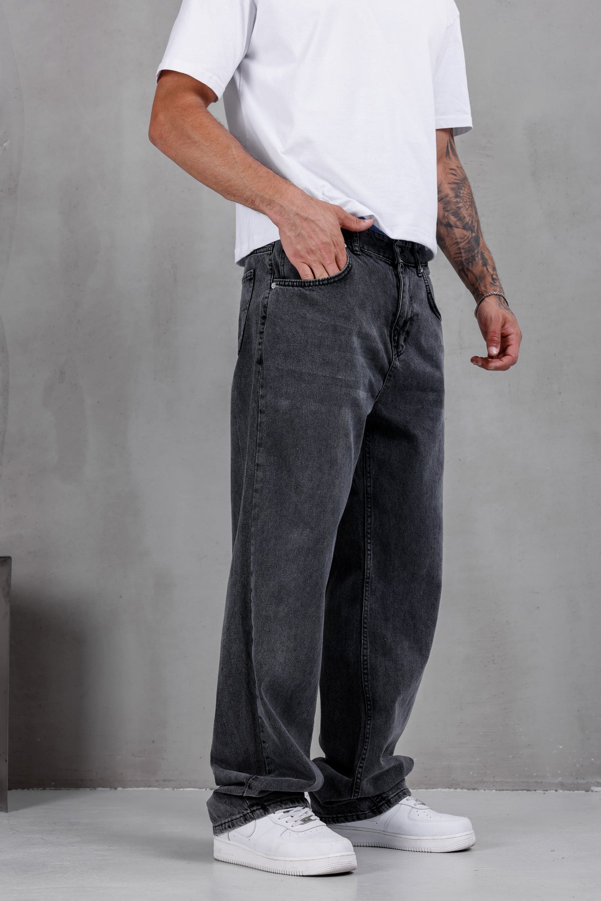 M03 Baggy Jean – Charcoal Grey