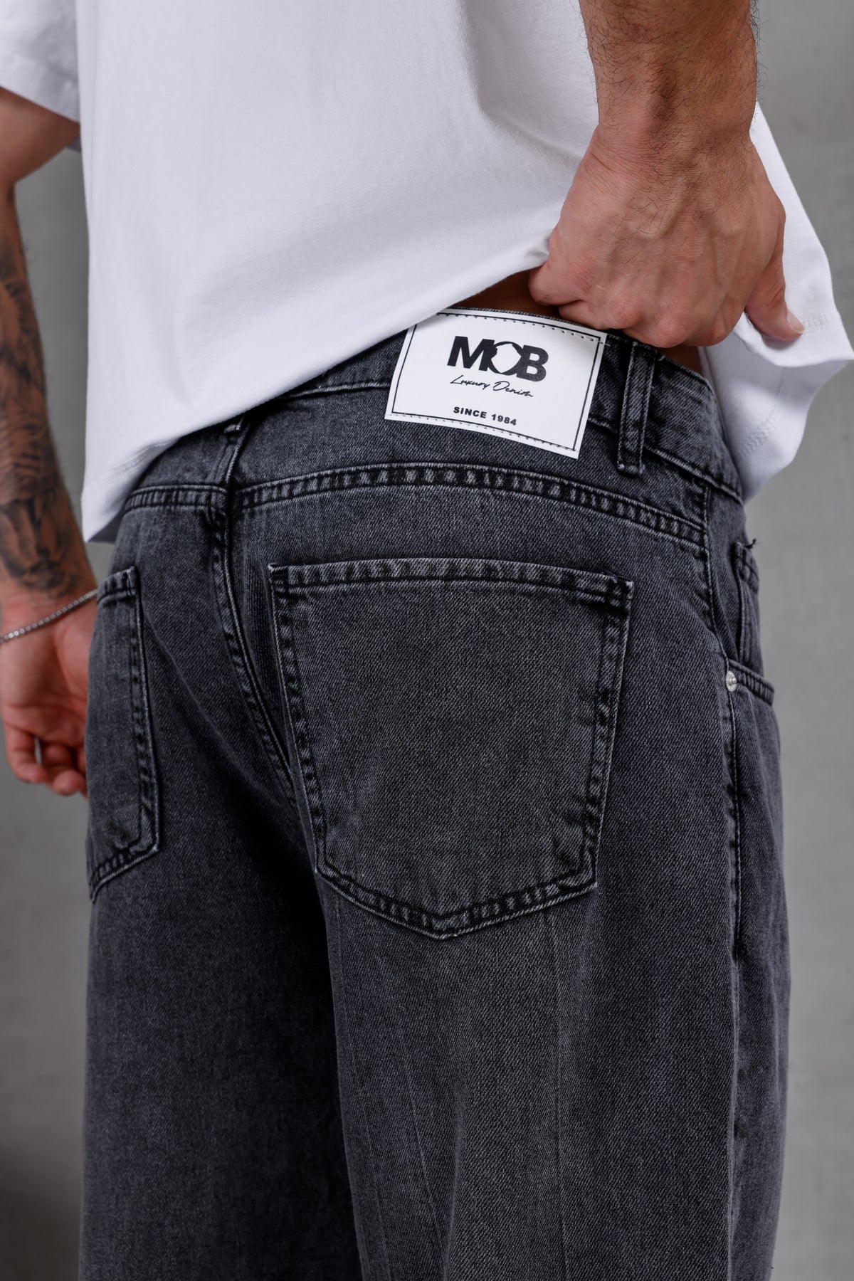 M03 Baggy Jean – Charcoal Grey